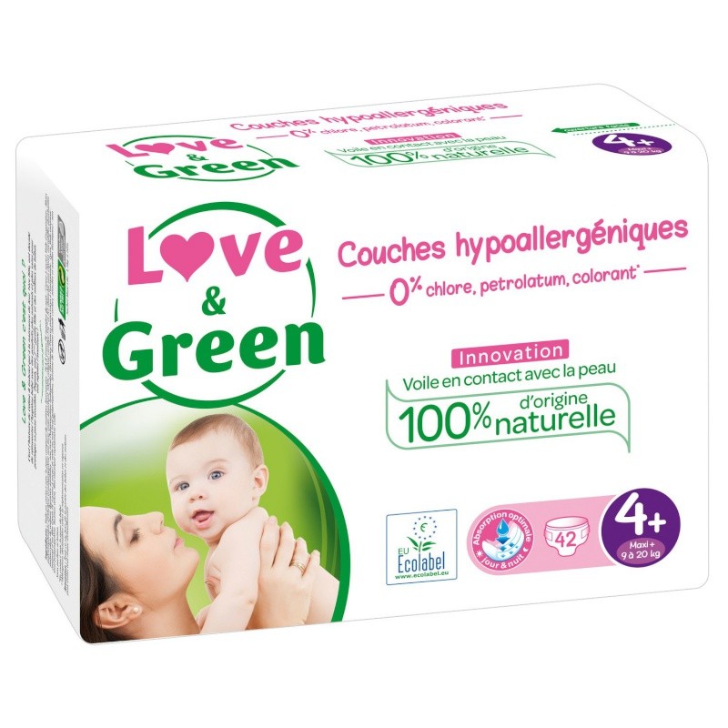 Couches Ecologiques Taille 4 Love Green code Bebe 9 Guadeloupe