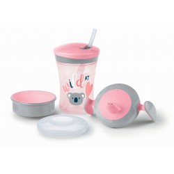 Evolution All In 1 Set A Boire Rose Design Koala Nuk code Bebe 9 Evolution All In 1 Set A Boire Rose Design Koala Nuk code Bebe 9