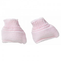 Chaussons maille rose...