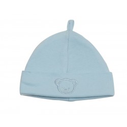 BONNET COTON BRODE BLEU