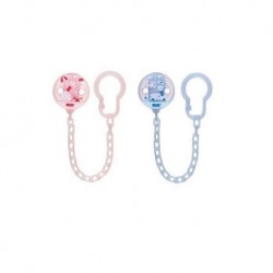 Attache sucette rose&blue