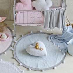 BUBBLY Bleu rond tapis...