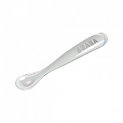 Cuillère silicone 1er âge Gris