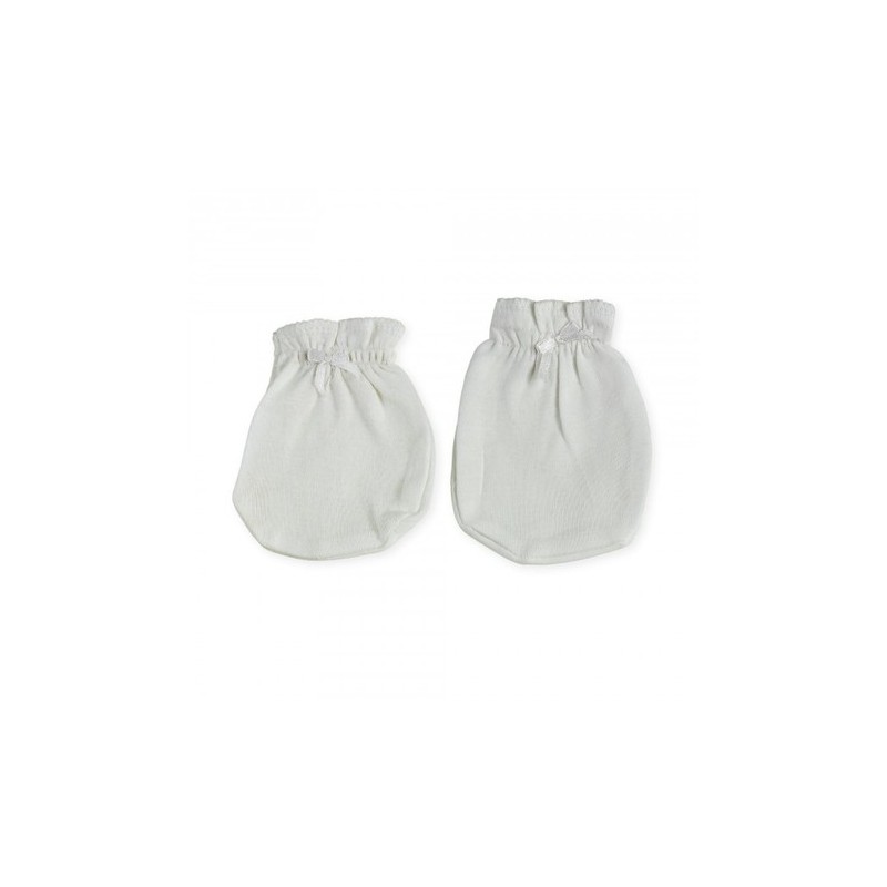 Paire De Moufles Bebe Coton Blanc Trois Kilos Sept code Bebe 9 Gu