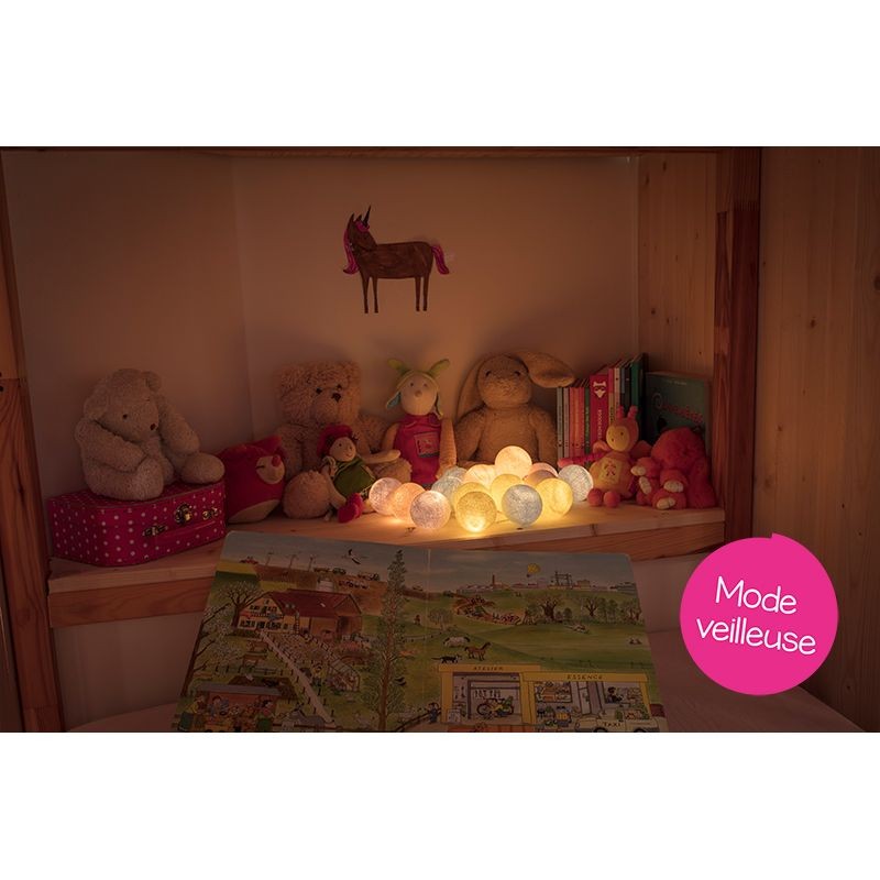 Guirlande Veilleuse Bebe 16 Led Celeste